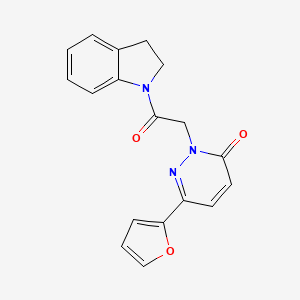 6-(furan-2-yl)-2-(2-(indolin-1-yl)-2-oxoethyl)pyridazin-3(2H)-one