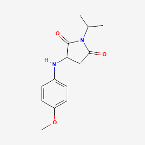 molecular formula C14H18N2O3 B2651844 1-异丙基-3-((4-甲氧基苯基)氨基)吡咯烷-2,5-二酮 CAS No. 1008463-68-0