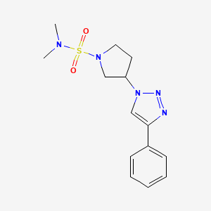 N,N-dimethyl-3-(4-phenyl-1H-1,2,3-triazol-1-yl)pyrrolidine-1-sulfonamide