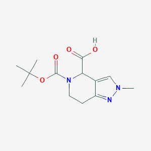 5-(tert-Butoxycarbonyl)-2-methyl-4,5,6,7-tetrahydro-2H-pyrazolo[4,3-c]pyridine-4-carboxylic acid