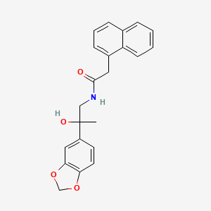 molecular formula C22H21NO4 B2651861 N-(2-(benzo[d][1,3]dioxol-5-yl)-2-hydroxypropyl)-2-(naphthalen-1-yl)acetamide CAS No. 1396802-49-5