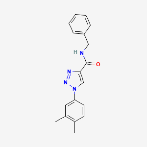 molecular formula C18H18N4O B2651862 N-benzyl-1-(3,4-dimethylphenyl)-1H-1,2,3-triazole-4-carboxamide CAS No. 1105215-17-5