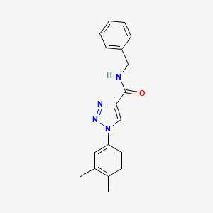 molecular formula C18H18N4O B2651862 N-苄基-1-(3,4-二甲苯基)-1H-1,2,3-三唑-4-甲酰胺 CAS No. 1105215-17-5