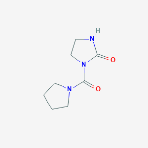 molecular formula C8H13N3O2 B2651864 1-(吡咯烷-1-羰基)咪唑烷-2-酮 CAS No. 41730-90-9