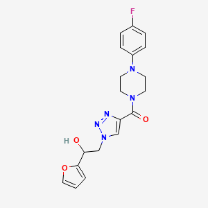 (4-(4-fluorophenyl)piperazin-1-yl)(1-(2-(furan-2-yl)-2-hydroxyethyl)-1H-1,2,3-triazol-4-yl)methanone