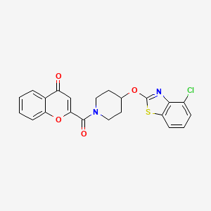 molecular formula C22H17ClN2O4S B2651870 2-(4-((4-氯苯并[d]噻唑-2-基)氧基)哌啶-1-羰基)-4H-色满-4-酮 CAS No. 1286724-46-6