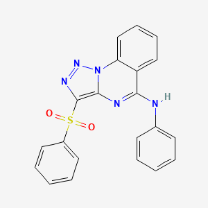 N-phenyl-3-(phenylsulfonyl)[1,2,3]triazolo[1,5-a]quinazolin-5-amine