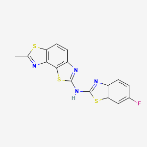 molecular formula C16H9FN4S3 B2651874 N-(6-氟-1,3-苯并噻唑-2-基)-7-甲基-[1,3]噻唑并[5,4-e][1,3]苯并噻唑-2-胺 CAS No. 862976-26-9