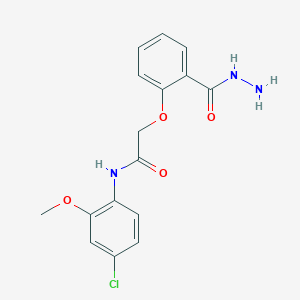 molecular formula C16H16ClN3O4 B2651875 N-(4-氯-2-甲氧基苯基)-2-[2-(肼羰基)苯氧基]乙酰胺 CAS No. 748776-44-5