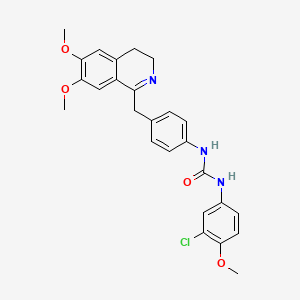 1-(4-((6,7-Dimethoxy(3,4-dihydroisoquinolyl))methyl)phenyl)-3-(3-chloro-4-methoxyphenyl)urea