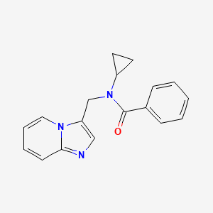 molecular formula C18H17N3O B2651879 N-环丙基-N-(咪唑并[1,2-a]吡啶-3-基甲基)苯甲酰胺 CAS No. 1448121-92-3
