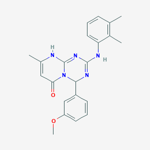 molecular formula C22H23N5O2 B265188 2-(2,3-dimethylanilino)-4-(3-methoxyphenyl)-8-methyl-4,9-dihydropyrimido[1,2-a][1,3,5]triazin-6-one 