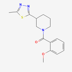 (2-Methoxyphenyl)(3-(5-methyl-1,3,4-thiadiazol-2-yl)piperidin-1-yl)methanone