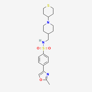 4-(2-methyloxazol-4-yl)-N-((1-(tetrahydro-2H-thiopyran-4-yl)piperidin-4-yl)methyl)benzenesulfonamide