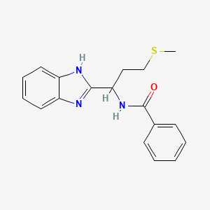 molecular formula C18H19N3OS B2651903 N-[1-(1H-benzimidazol-2-yl)-3-methylsulfanylpropyl]benzamide CAS No. 327072-87-7