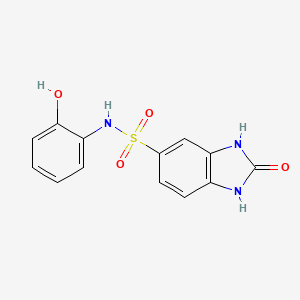 molecular formula C13H11N3O4S B2651907 N-(2-hydroxyphenyl)-2-oxo-1,3-dihydrobenzimidazole-5-sulfonamide CAS No. 706775-15-7