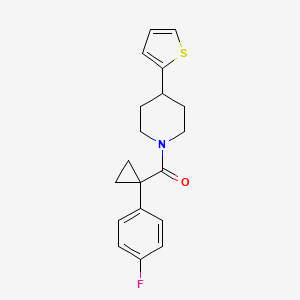 (1-(4-Fluorophenyl)cyclopropyl)(4-(thiophen-2-yl)piperidin-1-yl)methanone