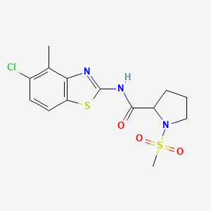 N-(5-chloro-4-methylbenzo[d]thiazol-2-yl)-1-(methylsulfonyl)pyrrolidine-2-carboxamide