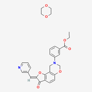 1,4-dioxane; ethyl 3-[(4Z)-5-oxo-4-[(pyridin-3-yl)methylidene]-3,10-dioxa-12-azatricyclo[7.4.0.0^{2,6}]trideca-1,6,8-trien-12-yl]benzoate
