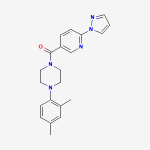 (6-(1H-pyrazol-1-yl)pyridin-3-yl)(4-(2,4-dimethylphenyl)piperazin-1-yl)methanone