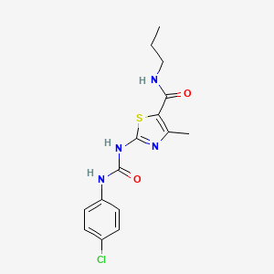 2-(3-(4-chlorophenyl)ureido)-4-methyl-N-propylthiazole-5-carboxamide