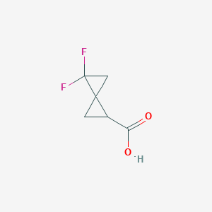 molecular formula C6H6F2O2 B2651945 2,2-Difluorospiro[2.2]pentane-5-carboxylic acid CAS No. 2361635-28-9