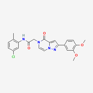 molecular formula C23H21ClN4O4 B2651952 N-(5-氯-2-甲基苯基)-2-(2-(3,4-二甲氧基苯基)-4-氧代吡唑并[1,5-a]吡嗪-5(4H)-基)乙酰胺 CAS No. 932360-54-8