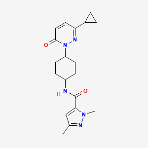 N-[4-(3-cyclopropyl-6-oxo-1,6-dihydropyridazin-1-yl)cyclohexyl]-1,3-dimethyl-1H-pyrazole-5-carboxamide