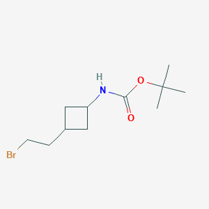 molecular formula C11H20BrNO2 B2651959 叔丁基N-[3-(2-溴乙基)环丁基]氨基甲酸酯 CAS No. 2296938-80-0