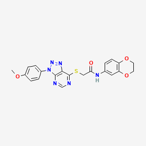 N-(2,3-dihydro-1,4-benzodioxin-6-yl)-2-[3-(4-methoxyphenyl)triazolo[4,5-d]pyrimidin-7-yl]sulfanylacetamide