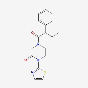 molecular formula C17H19N3O2S B2651968 4-(2-苯基丁酰)-1-(噻唑-2-基)哌嗪-2-酮 CAS No. 2320821-88-1