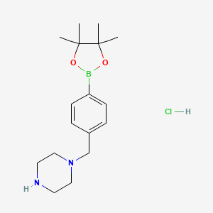 1-(4-(4,4,5,5-Tetramethyl-1,3,2-dioxaborolan-2-yl)benzyl)piperazine hydrochloride