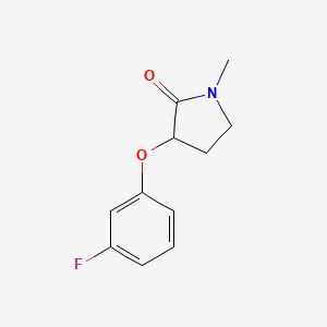 molecular formula C11H12FNO2 B2651974 3-(3-Fluorophenoxy)-1-methylpyrrolidin-2-one CAS No. 1375168-80-1