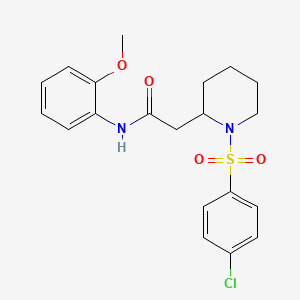 2-(1-((4-chlorophenyl)sulfonyl)piperidin-2-yl)-N-(2-methoxyphenyl)acetamide