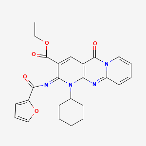 (Z)-ethyl 1-cyclohexyl-2-((furan-2-carbonyl)imino)-5-oxo-2,5-dihydro-1H-dipyrido[1,2-a:2',3'-d]pyrimidine-3-carboxylate