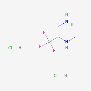 molecular formula C4H11Cl2F3N2 B2651978 (3-Amino-1,1,1-trifluoropropan-2-yl)(methyl)amine dihydrochloride CAS No. 1955540-21-2