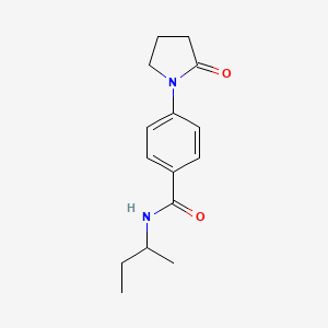 molecular formula C15H20N2O2 B2651979 N-(丁-2-基)-4-(2-氧代吡咯烷-1-基)苯甲酰胺 CAS No. 478039-70-2