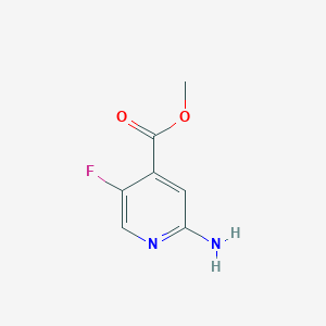 molecular formula C7H7FN2O2 B2651981 2-氨基-5-氟异烟酸甲酯 CAS No. 1380331-29-2