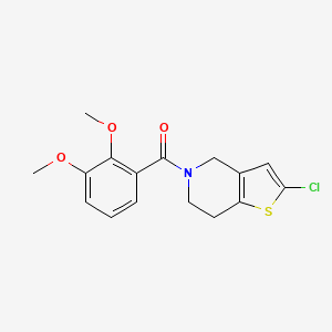 molecular formula C16H16ClNO3S B2651983 (2-氯-6,7-二氢噻吩并[3,2-c]吡啶-5(4H)-基)(2,3-二甲氧基苯基)甲酮 CAS No. 2034416-53-8