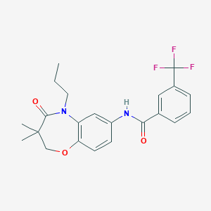 N-(3,3-dimethyl-4-oxo-5-propyl-2,3,4,5-tetrahydrobenzo[b][1,4]oxazepin-7-yl)-3-(trifluoromethyl)benzamide