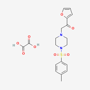 molecular formula C19H22N2O8S B2651986 1-(Furan-2-yl)-2-(4-tosylpiperazin-1-yl)ethanone oxalate CAS No. 1351618-97-7