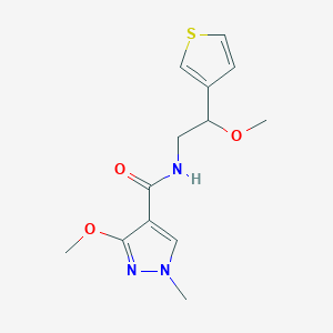 3-methoxy-N-(2-methoxy-2-(thiophen-3-yl)ethyl)-1-methyl-1H-pyrazole-4-carboxamide