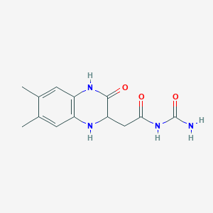 N-carbamoyl-2-(6,7-dimethyl-3-oxo-1,2,3,4-tetrahydroquinoxalin-2-yl)acetamide