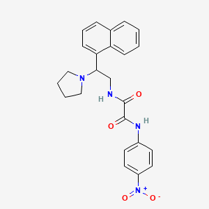 N1-(2-(naphthalen-1-yl)-2-(pyrrolidin-1-yl)ethyl)-N2-(4-nitrophenyl)oxalamide