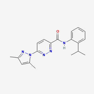 molecular formula C19H21N5O B2652005 6-(3,5-dimethyl-1H-pyrazol-1-yl)-N-(2-isopropylphenyl)pyridazine-3-carboxamide CAS No. 1351647-15-8