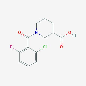 molecular formula C13H13ClFNO3 B2652009 1-(2-Chloro-6-fluorobenzoyl)piperidine-3-carboxylic acid CAS No. 1017214-09-3