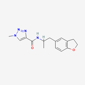 molecular formula C15H18N4O2 B2652013 N-(1-(2,3-二氢苯并呋喃-5-基)丙烷-2-基)-1-甲基-1H-1,2,3-三唑-4-甲酰胺 CAS No. 2034574-25-7