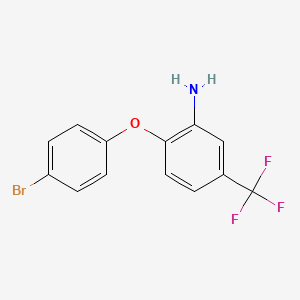 molecular formula C13H9BrF3NO B2652016 2-(4-Bromophenoxy)-5-(trifluoromethyl)aniline CAS No. 565193-16-0
