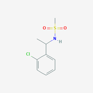 molecular formula C9H12ClNO2S B2652019 N-[1-(2-氯苯基)乙基]甲磺酰胺 CAS No. 1343693-30-0