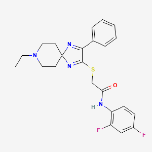 N-(2,4-difluorophenyl)-2-((8-ethyl-3-phenyl-1,4,8-triazaspiro[4.5]deca-1,3-dien-2-yl)thio)acetamide